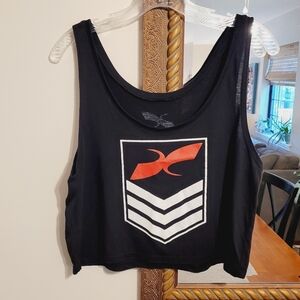 Womens Athletic Crop Top Xendurance Protein Black Red White